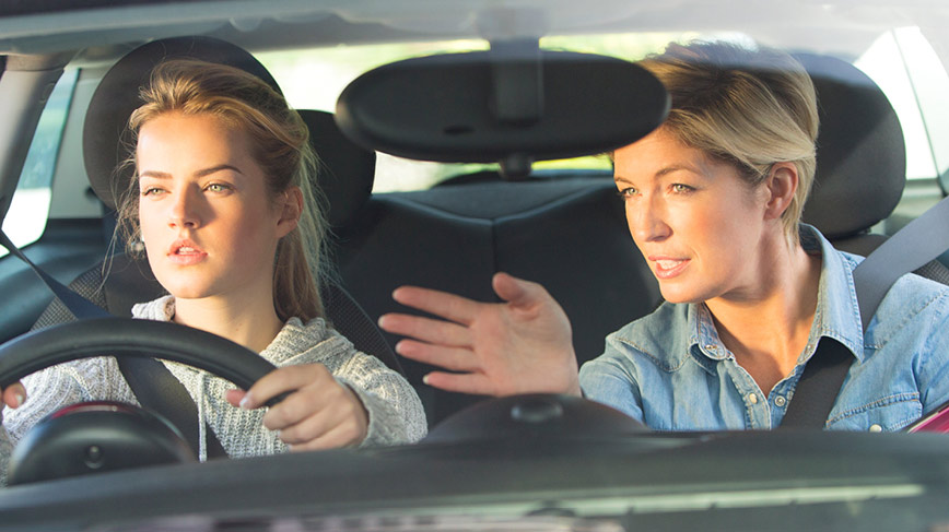 ADI with female learner driver