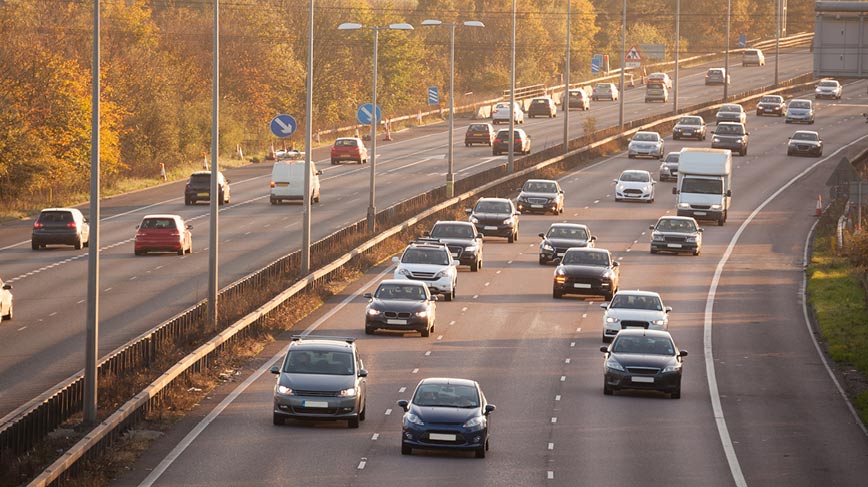 vehicles on motorway